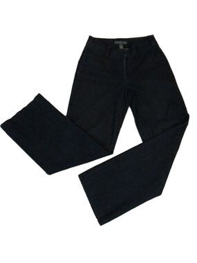 Josephine Chaus Blue Dark Wash High Rise  Hook Zipper Front Straight Leg Jean